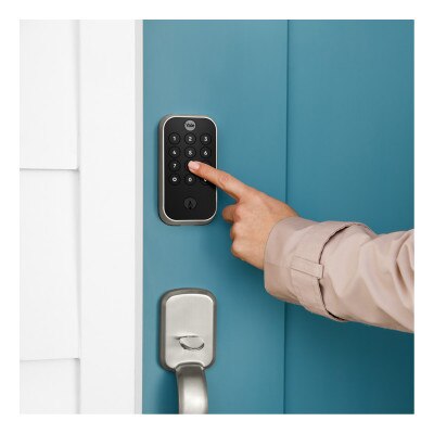 Yale Pro 2 Keyed Pushbutton Keypad Lock with Wi-Fi, Satin Nickel